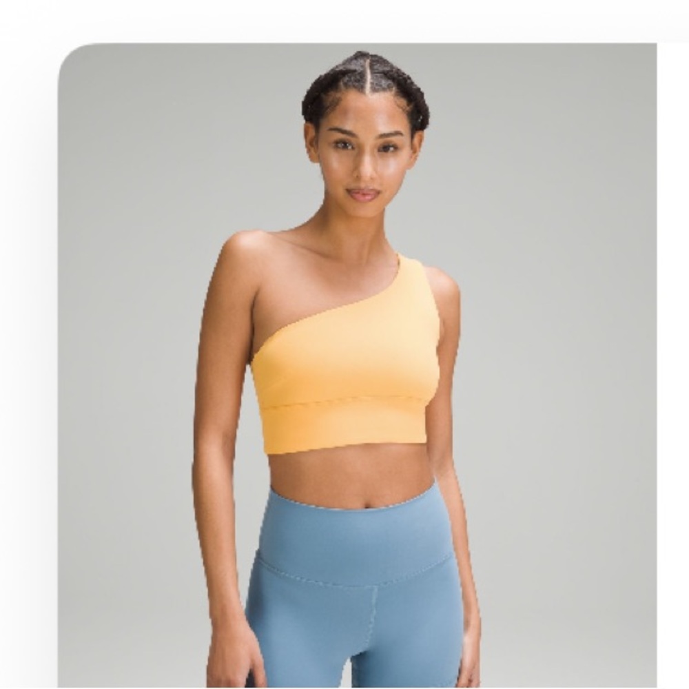 lululemon athletica Orange Asymmetrical Bra size 8